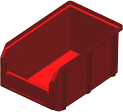 V-2 3,8 литр, красный, Пластиковый ящик